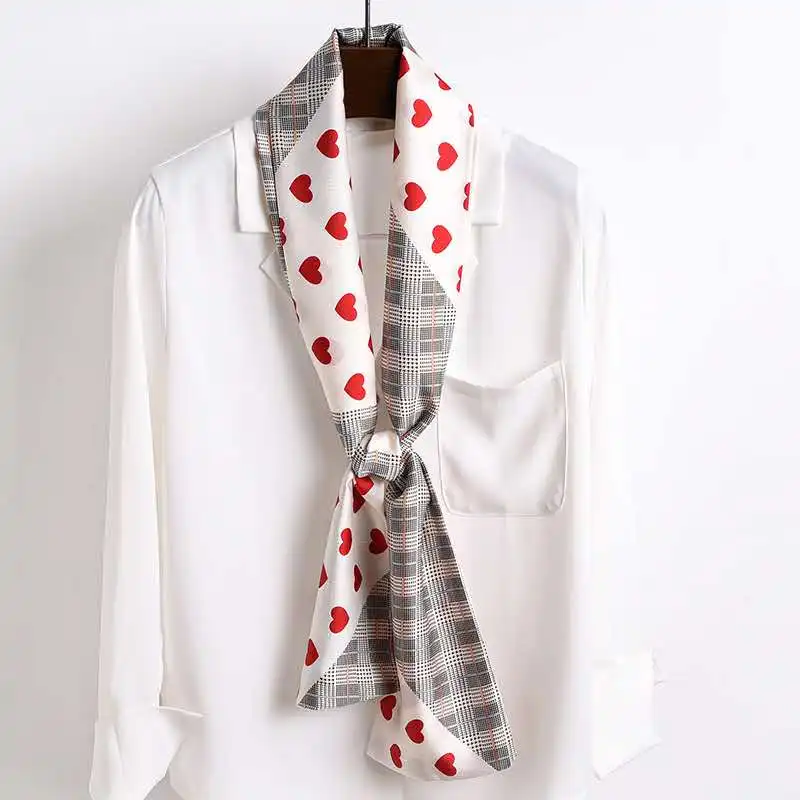 Сумка на плечо сумка шарф 15*145 см дизайн шелковый для женщин Стильная Повязка На