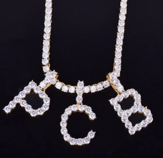 Шикарный король ряд циркониевых пузырьков кулон ожерелье теннисная цепочка