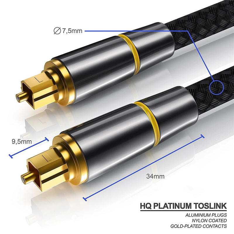 Оптоволоконный оптический аудиокабель Toslink HIFI 5 1 цифровой коаксиальный кабель