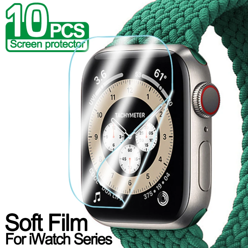 

Full Screen Protector for Apple Watch 1 2 3 38mm 42mm Soft Clear Protective Film for iWatch Series 4 5 6 SE 40MM 44MM Not Glass