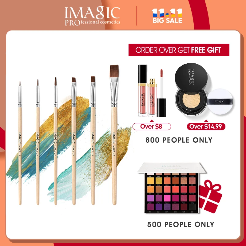 IMAGIC 6 профессиональных косметических кисточек для макияжа тональная краска лица