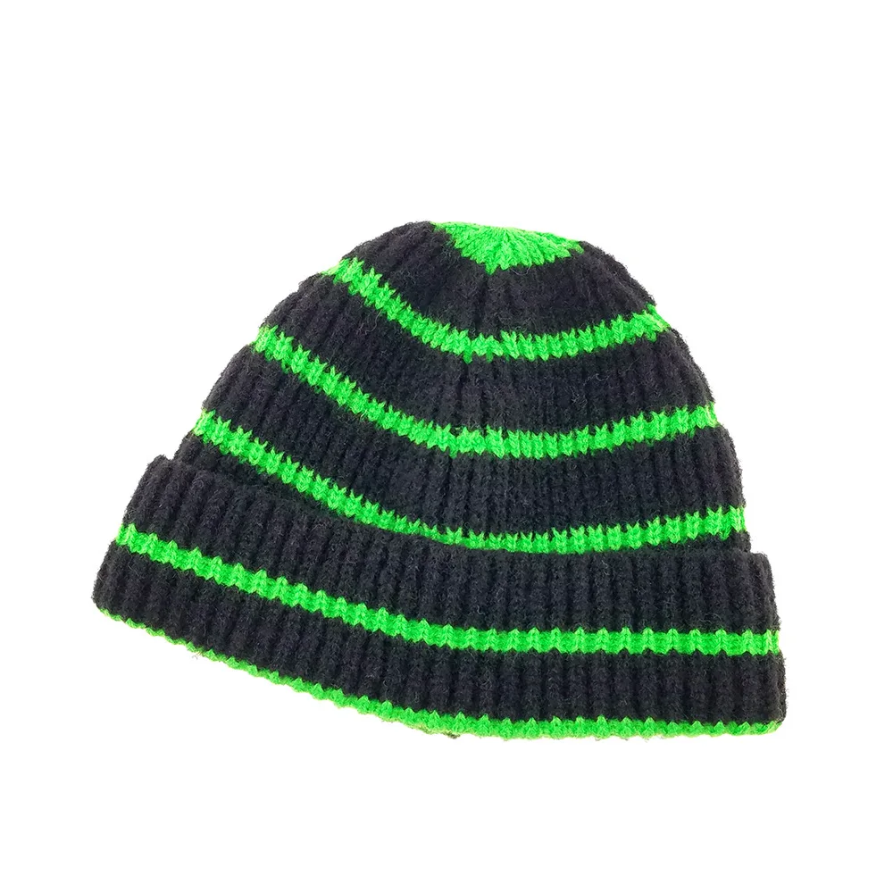 

Women's Fashion Winter Matching Color Wool Knited Hat Coarse Lines Outdoor Warm Hat Beanie Knitted Hat Multicolor Optional