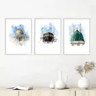 Исламский мусульманский Аллах Bismillah Цитата цветочный мечети плакат холст для живописи стены Репродукции Картина Гостиная украшение дома