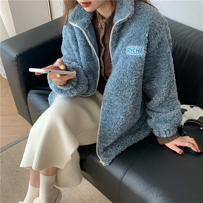 

Real Shot Lamb Wool Coat for Women Autumn and Winter Wild New Retro
