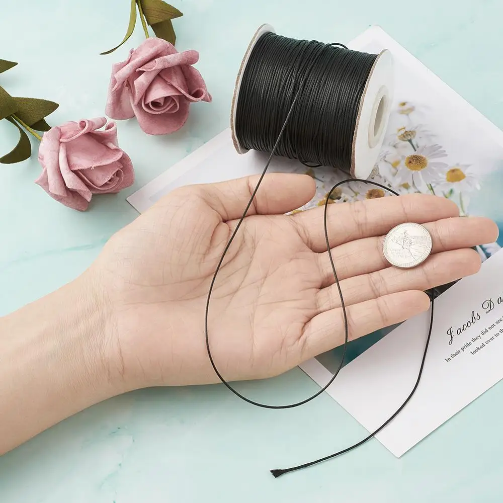 

1roll 0.5/1/1.5/2/3mm Environmental Korean Waxed Polyester Cord For Multi-Color Bracelet Jewelry Decorative Making Accessories