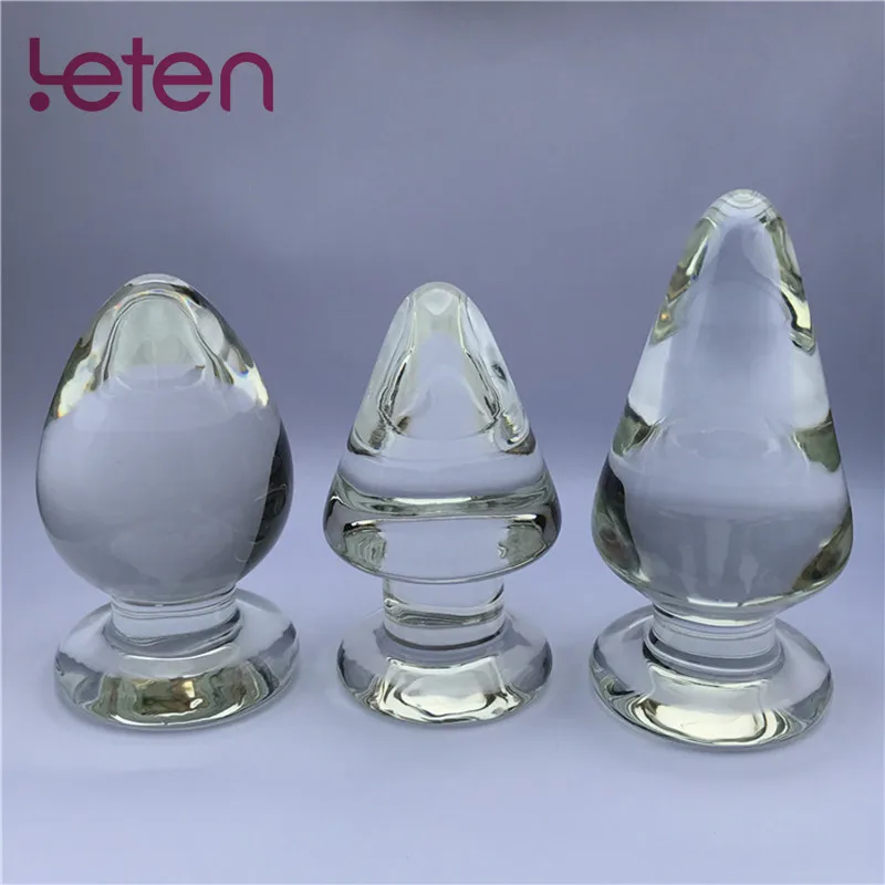 60 мм большая Хрустальная Анальная пробка стеклянный фаллоимитатор