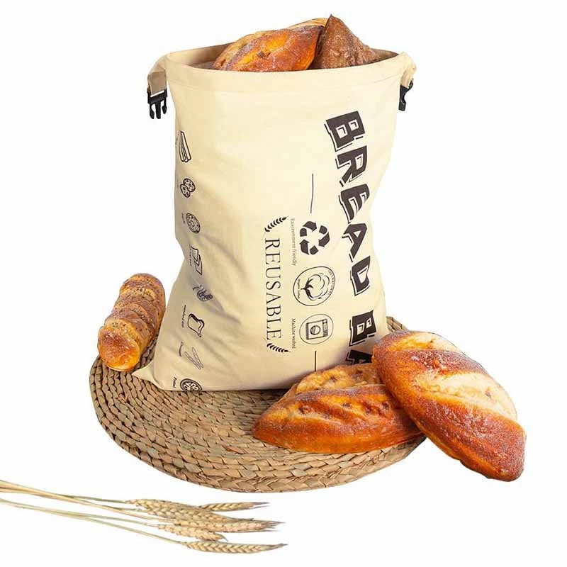 

Bread Bags,Reusable Bread Bag for Homemade Bread, Organic Cotton Linen Bread Bags, Gift for Bread Maker