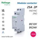 HCH8s-25Z DC контактор DC24V катушка DC12V 2P 220V 25A 16A 2NO 1NO1NC автоматический контактор Householdr Тип Din-рейки