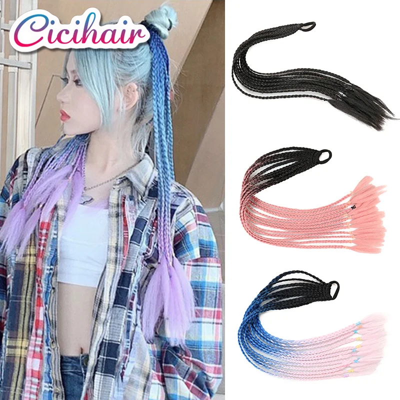 

Synthetic Pontail Tail Hair Jumbo Braid Same Color Crochet Hook Braids Hair Extension Ombre Braiding Hair 2Packs 24Inch