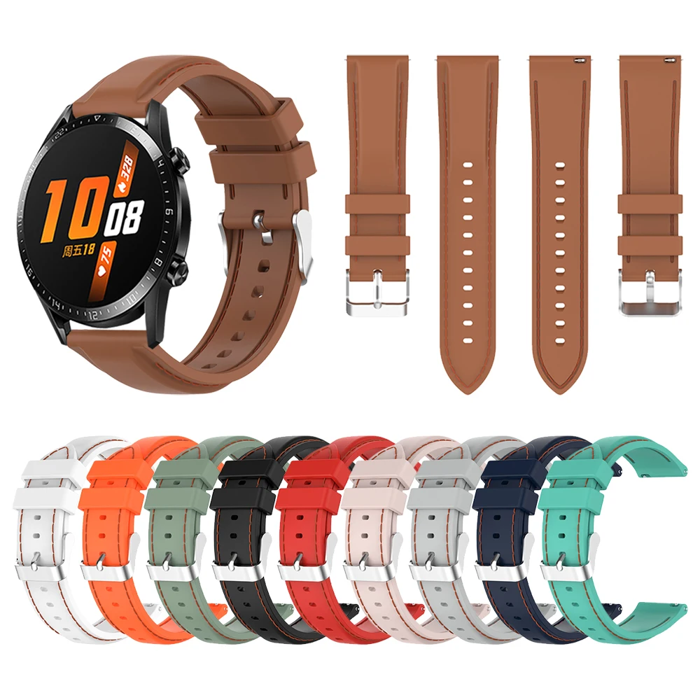 Ремешок силиконовый для HUAWEI WATCH GT 2 46 мм 42 сменный Браслет наручных часов HONOR Magic Watch