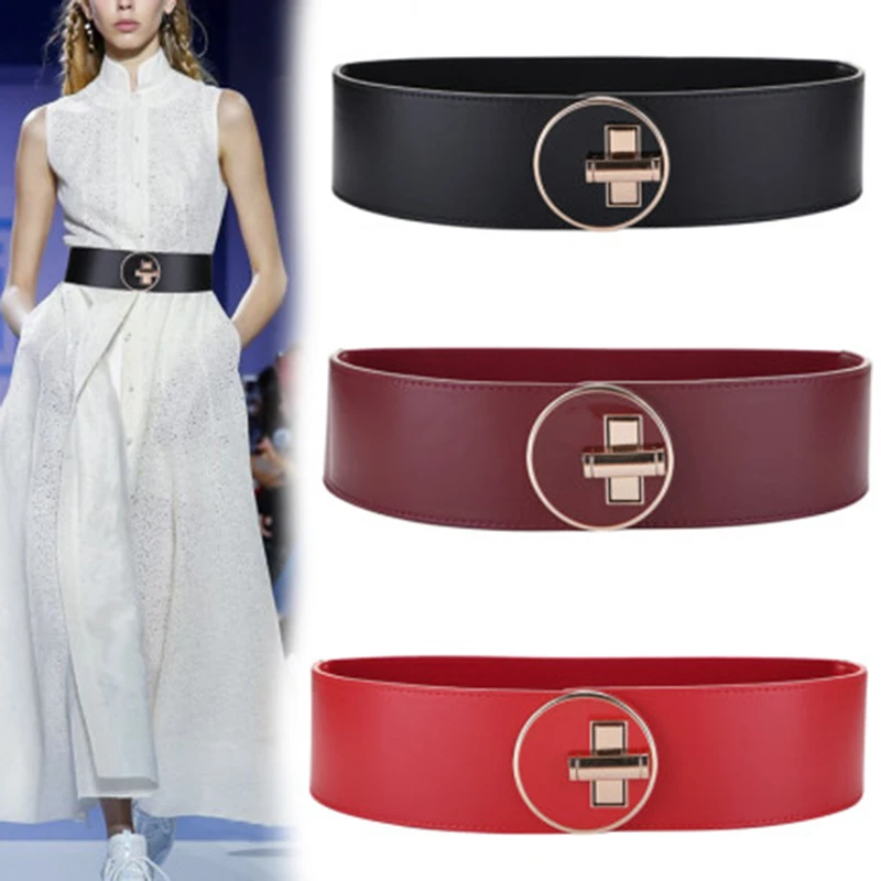 Nuleez широкие пояса для женщин настоящая кожа волоньевая модный дизайн широкий