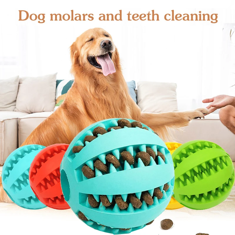 

New Pet Dog Toys Elasticity Rubber Ball Funny Interactive Dog Chew Toys For Dog Tooth Clean Ball Of Food Extra-tough Rubber Ball
