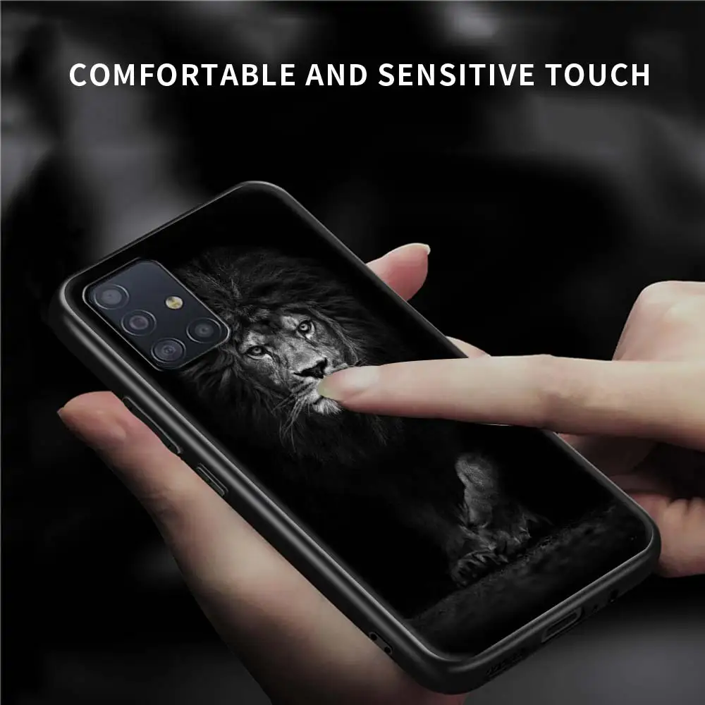 

Wolf Lion Animal Case For Samsung Galaxy A51 A71 A21s A31 A12 A32 5G A21 EU A52 4G A41 A11 Silicone Black Phone Cover