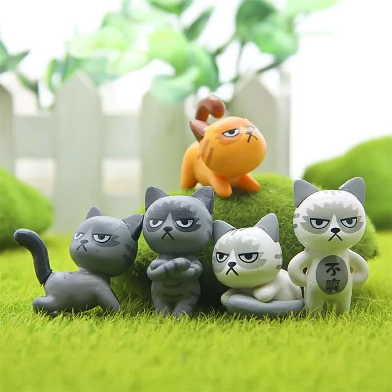 

Миниатюрные фигурки кошек, бонсай, 6 шт.