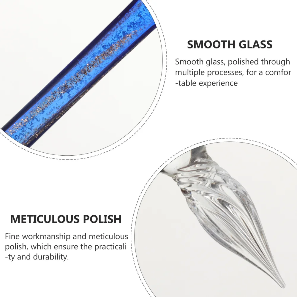 

1 Set of Glass Calligraphy Pens and Ink Glass Dip Pen Set for Art Writing