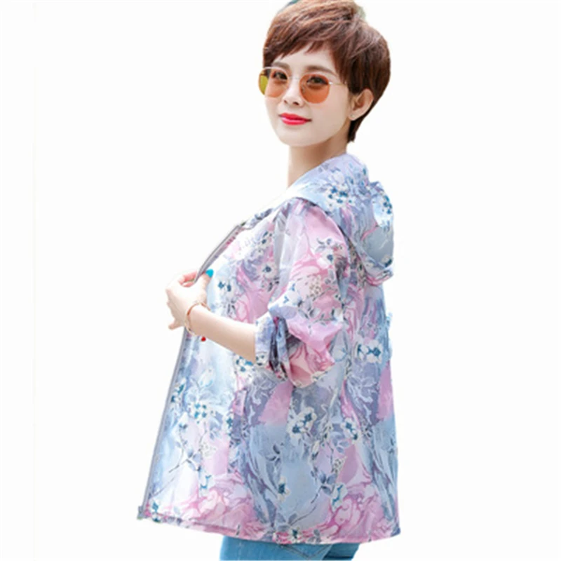 

Новое поступление, Женская Солнцезащитная одежда средней длины, женские длинные пальто с длинным рукавом и принтом, пляжные женские тонкие ...