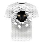 МужскаяЖенская Футболка Harajuku, Повседневная футболка с 3D-принтом в виде кота, летняя качественная футболка с коротким рукавом и круглым вырезом, одежда для мальчиков, 2021