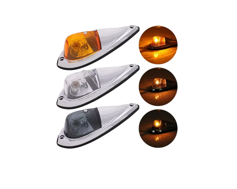 

5pcs Amber 12v 24v Truck Semi-trailer doom lamp Cab Roof lamp Truck Top Light Amber for Trucks trailer tractor 12v Pickup truck