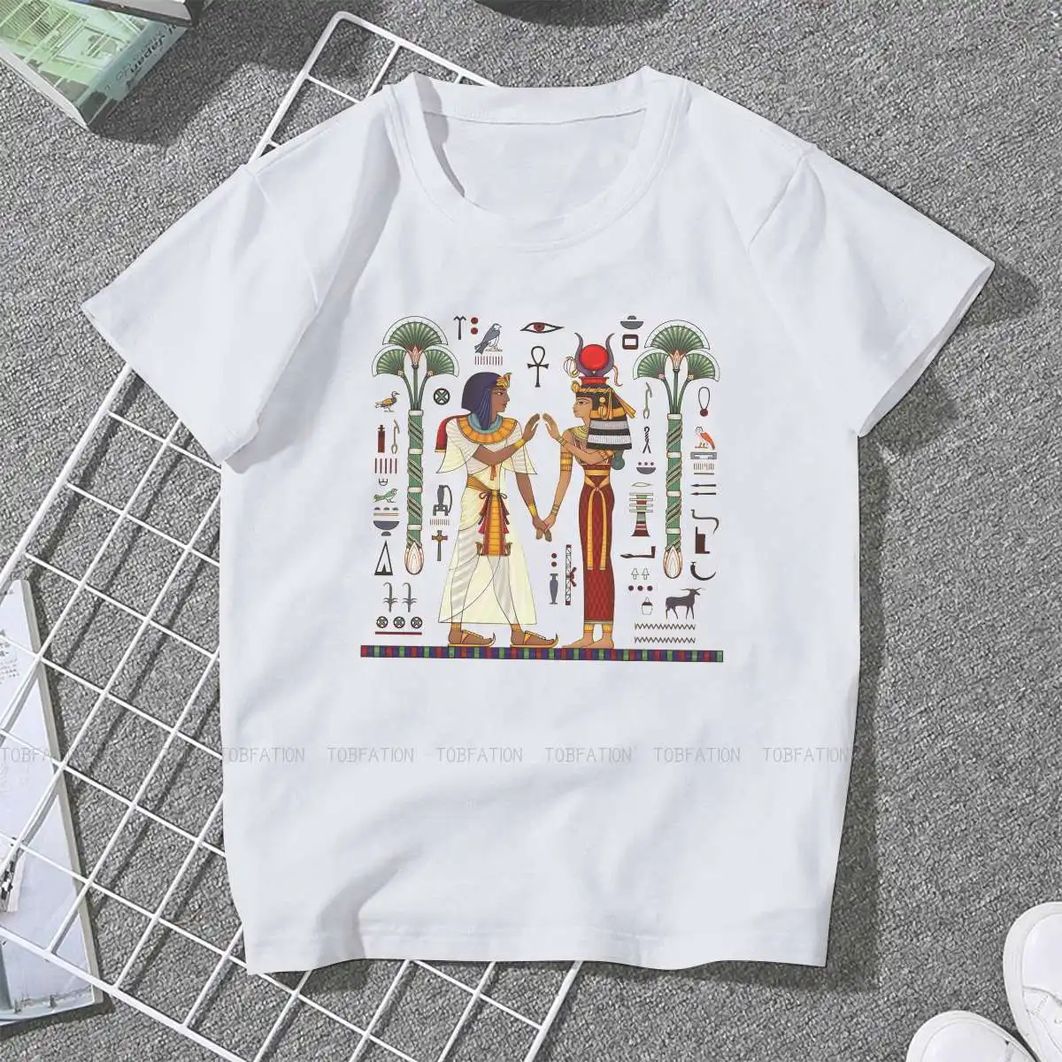 

Hieroglyph Symbolancient Culture Sing Symbo Feminine Clothes Egyptian Ancient Egypt T-shirt Goth Vintage Female Top