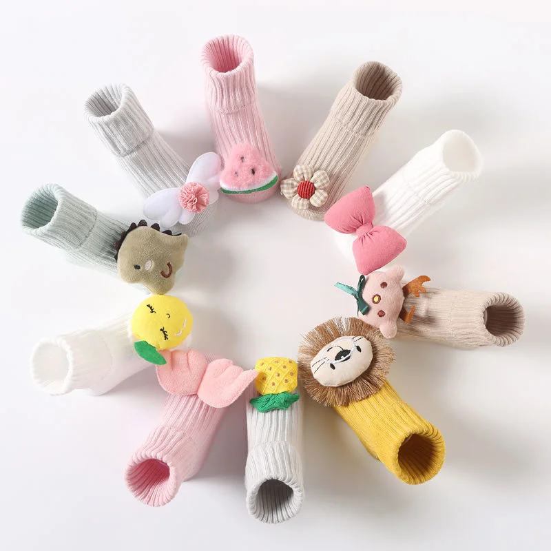 

Newborn Socks Spring and Autumn New Double Needle Baby Cartoon Socks Non-slip Dispensing Floor Socks Baby Cotton Socks