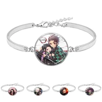 anime demon slayer cosplay bracelet accessories jewelry kimetsu no yaiba tanjirou unisex pendant hand rope bracelets