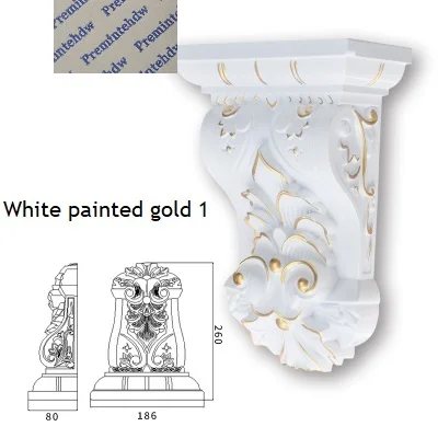 Европейская пластиковая стальная композитная рельефная корбель Corbels архитектурная мебель Украшение Золото Серебро антикварная ручная роспись - Цвет: 2