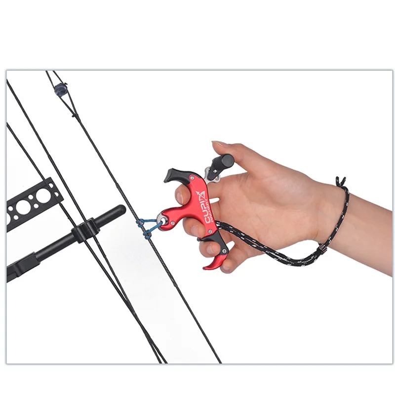 Practical Archery Bow Release Aid 3/4-Finger Thumb Caliper Adjustable 360 degree Trigger Grip Outdoor Hunting Training | Спорт и