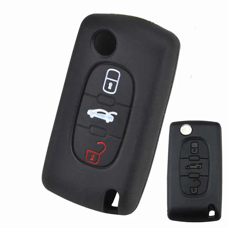 Силиконовый ключ чехол Fob дистанционный крышка для Citroen C1 C2 C3 C4 C5 DS3 DS4 Picasso Xsara peugeot