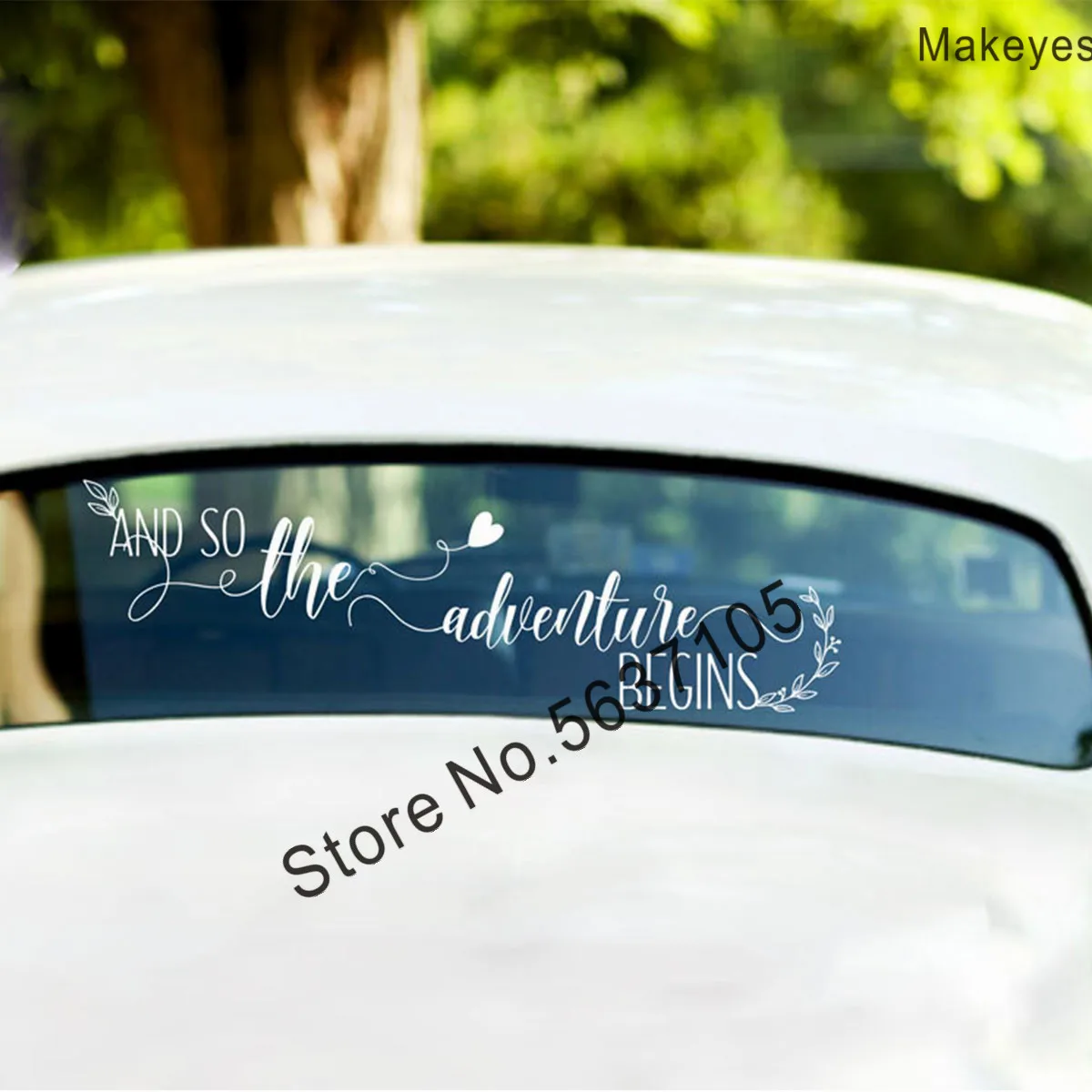Makeyes цитаты Приключения начинается настенные автомобили наклейка Свадебные