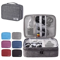 travel digital storage bag portable electronic accessories cable organizer bag power charger pouch zipper box case usb cable bag