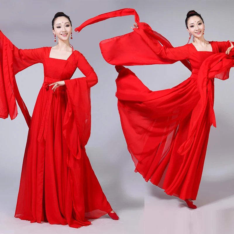 

Классический элегантный наряд ханьфу для женщин костюмы костюм для китайского традиционного танца сценический костюм для взрослых, костюм...