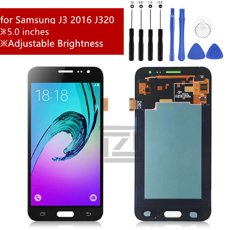 

ЖК-дисплей для Samsung Galaxy J3 2016, J320, сенсорный экран, дигитайзер в сборе, ЖК-дисплей для Galaxy J3 2016, J320F, запчасти для ремонта