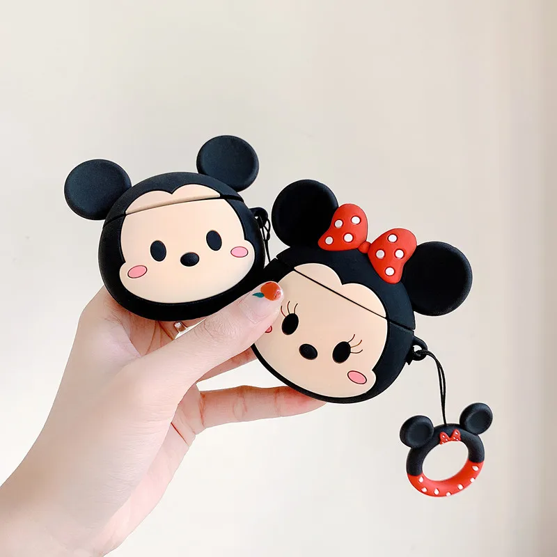 Disney Cartoon Mickey Mouse Stereo Headset Protective Shell Wireless Bluetooth Silicone Anti-lost Strap Data Set | Игрушки и хобби