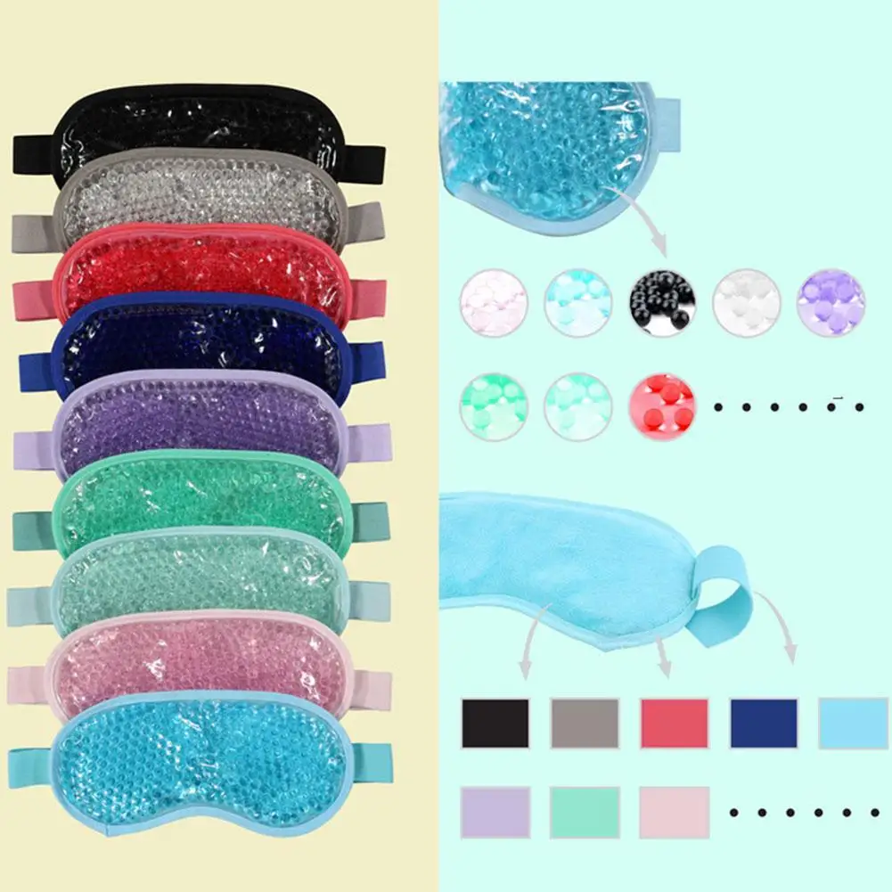 

1Pc Gel Eye Mask Reusable Beads For Hot Cold Therapy Sleeping Eye Mask PVC Mas Relaxing Gel Soothing Goggles Sleeping Beaut G3M6