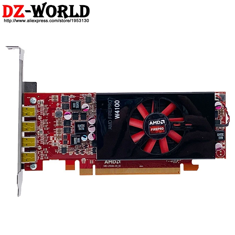 Для AMD FirePro W4100 (mini DP x 4) 2 ГБ DDR5 Lenovo ThinkStation рабочая станция видеографические карты GPU