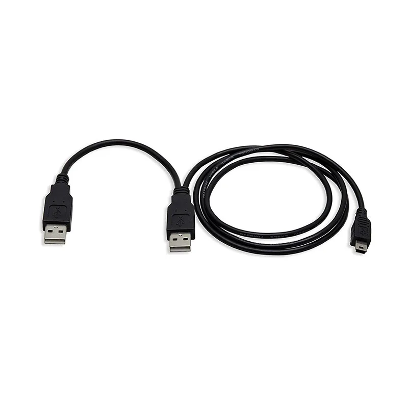 Новый двойной USB 2 0 Тип к Mini 5 контактный B x1 Y для передачи данных кабель Мощность