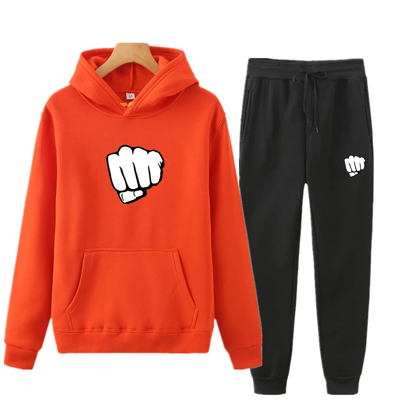 

Autumn And winter New Men's Suit Sportswear 2-Piece Hoodie + Pants Jogging Fitness Sportswear Pullover Track Suit Sweater Set