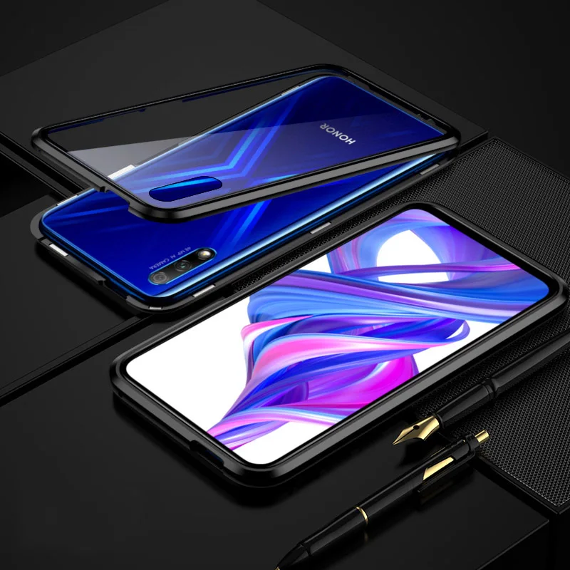 Black Магнитный металлический корпус адсорбции для huawei P Smart Plus P20 P30 Lite Pro mate 10 20 Honor 9X20 10i 8X закаленное стекло крышка - Цвет: Black