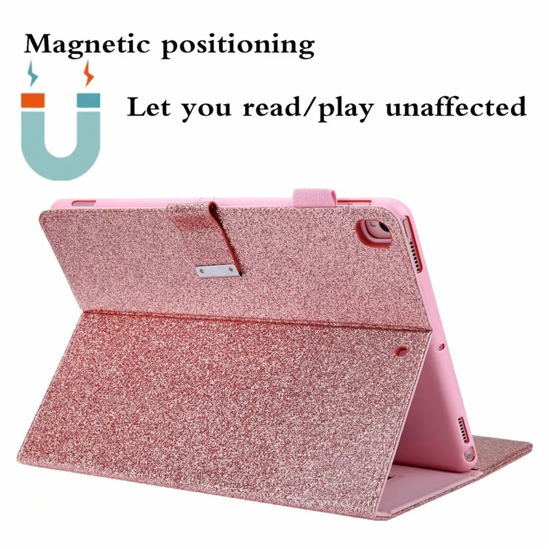 

Luxury PU Leather Case Magnetic Wallet Smart Cover for iPad Pro Air 3 10.5 Inch iPad 10.2 Stand Cover with Card Slots Hand Strap