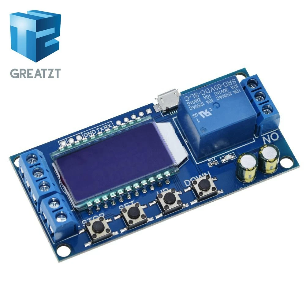 6 30 в микро USB цифровой ЖК дисплей реле времени задержки модуль управления таймер