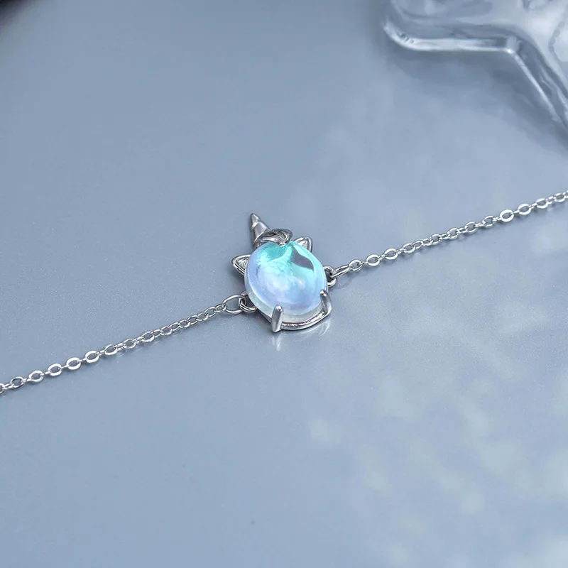 ElfoPlataSi подлинное серебро 925 пробы милый Радужный Браслет с единорогом для женщин