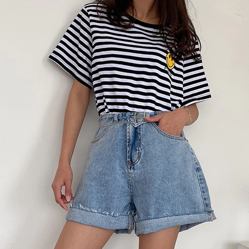 High Waist Blue Loose Wide Leg Denim 