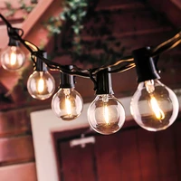ltoon g40 bulb solar string light with transparent bulb backyard terrace lighting holiday decorative lights outdoor lighting