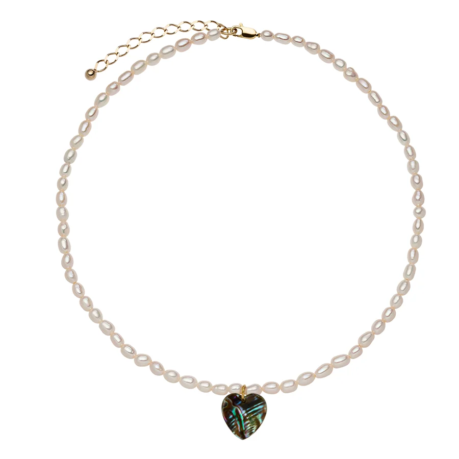 Ожерелье с жемчугом ожерелье подвеской в виде черного сердца женские Ювелирные