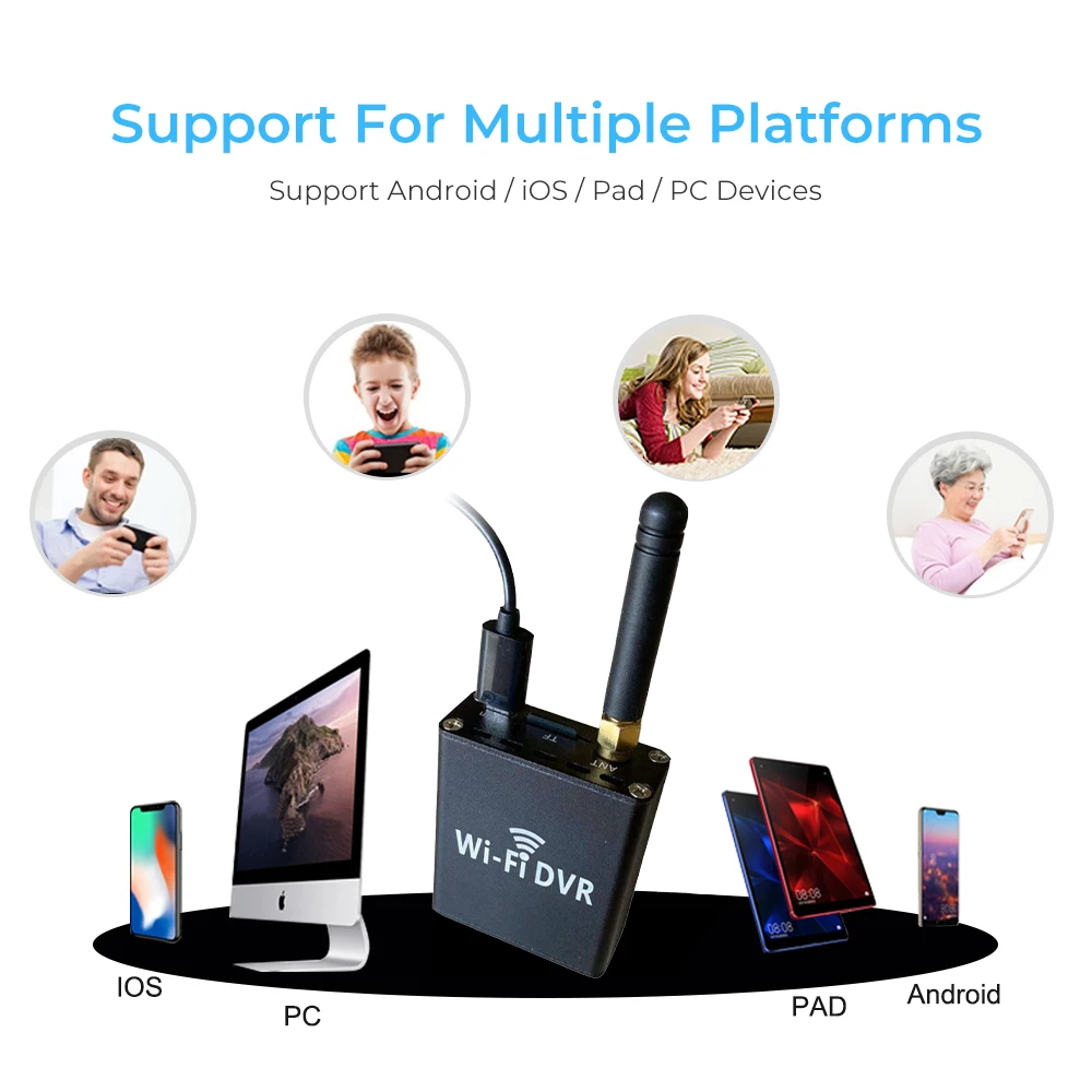 Комплект мини-видеорегистратора 1080P Wi-Fi Onvif AHD P2P 128 ГБ слот для TF-карты |