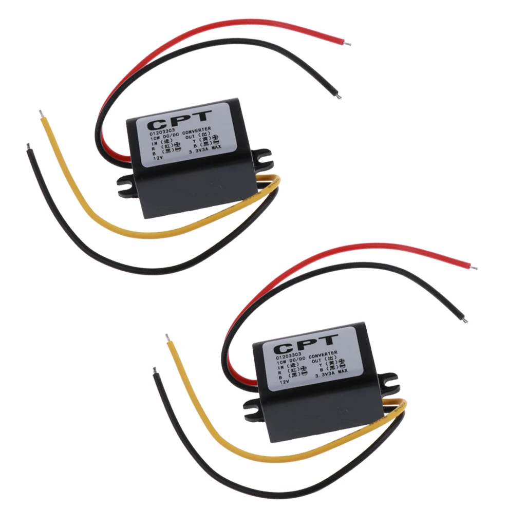 

Преобразователь постоянного/постоянного тока 12 В понижающий до 3,3 В 3A модуль питания (упаковка из 2)