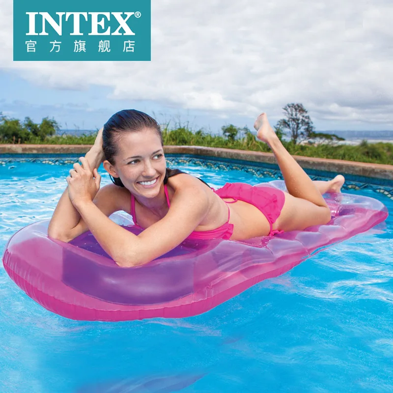 

Intex Floating Row 18 Hole Fashion Floating Drainage Mattress Floating Bed Red Blue