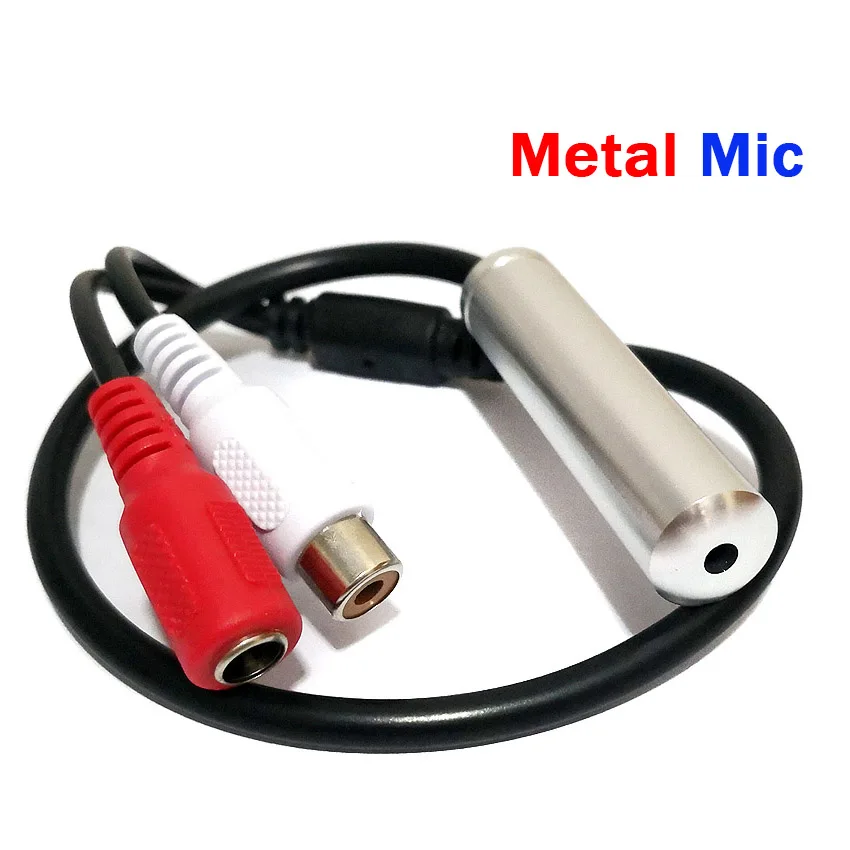 Широкополосный Высокочувствительный Металлический мини-микрофон для
