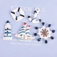 ocean anchor rudder charms 100pcs jewelry diy findings sailing boat charm tough resin for diy