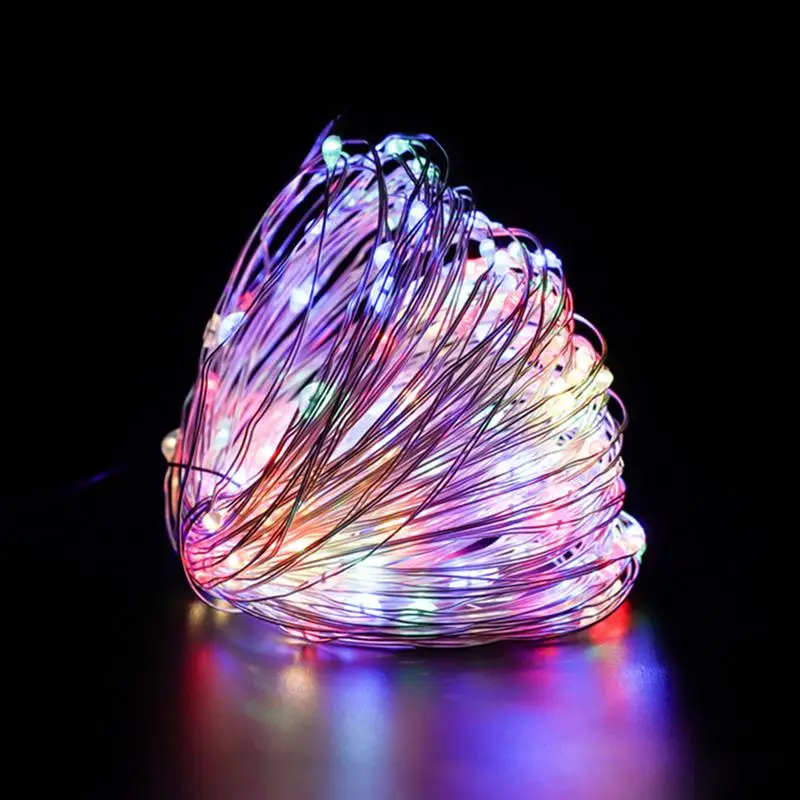 

Copper Wire Lights String Waterproof LED Beads USB Rechargeable Lamp Christmas Tree Garland Wedding Party Decoration